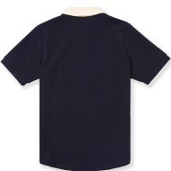 Men Striped Summer Zipper Polo Shirt 