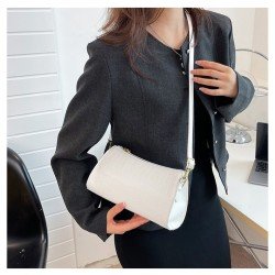  Korean Solid Color Stone Pattern Shoulder Bag