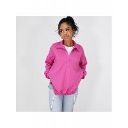 Simple Casual Loose Solid Polo Sweatshirts