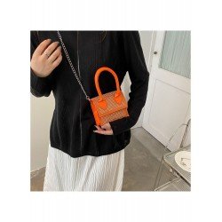 PU Hot Drilling Pure Color Cross Body Bag  PU Hot Drilling Pure Color Cross Body Bag