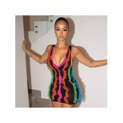 Sexy V Neck Backless Sleeveless Dress For Women  Sexy V Neck Backless Sleeveless Dress For Women