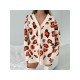  2024 V-neck Animal Print Women's Sweater