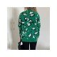  2024 V-neck Animal Print Women's Sweater