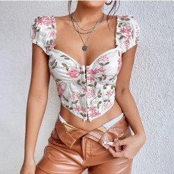  Sexy Spice Girls Embroidered Backless Women's Blouse