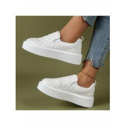 PU Pure Color Casual Platform Women's Flat Shoes  PU Pure Color Casual Platform Women's Flat Shoes