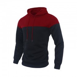 Patchwork Color Blocking Men Hooded Tops Patchwork Color Blocking Men Hooded Tops