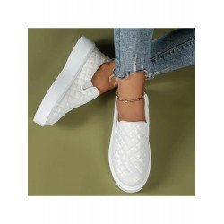 PU Pure Color Casual Platform Women's Flat Shoes  PU Pure Color Casual Platform Women's Flat Shoes