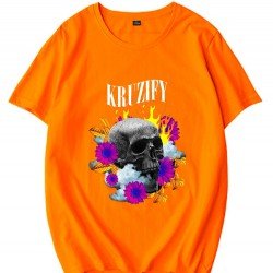 Skull Flower Graphic Summer T Shirts For Women