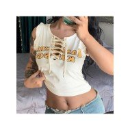 Vintage Tie Wrap Sleeveless Cropped Tank Tops