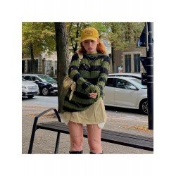 Striped Ripped Ladies Fall Sweaters