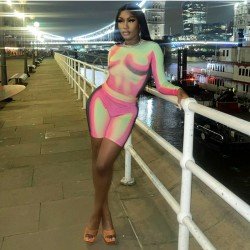  2024 Autumn Round Neck Top And Shorts Women's Suits