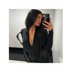 Zip Black Skinny Long Sleeve Jumpsuits Zip Black Skinny Long Sleeve Jumpsuits