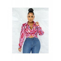 Fall Printed Blouse For Women