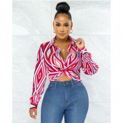 Fall Printed Blouse For Women