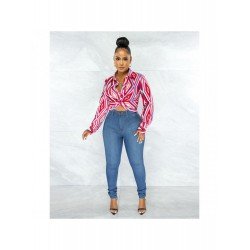 Fall Printed Blouse For Women