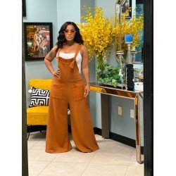 Backless Wide Leg Sleeveless Overall Jumpsuits For Women Backless Wide Leg Sleeveless Overall Jumpsuits For Women