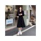  French Gentle Corduroy V Neck Ladies Dress