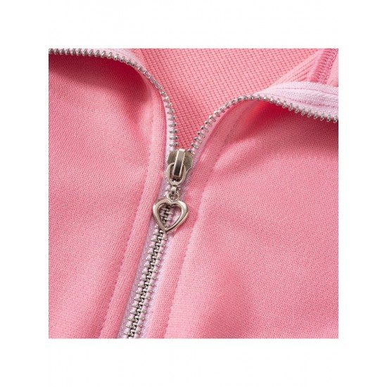 Autumn New Solid Color Zipper Long Sleeve Sports Suit