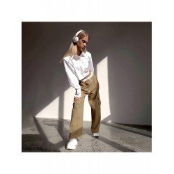Patchwork Wide Leg Drawstring Ladies Trouser Pants Patchwork Wide Leg Drawstring Ladies Trouser Pants