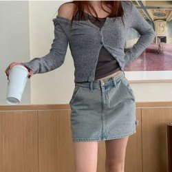  Button Up Cardigan Coat And Tank Top Sets