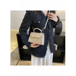 Ladies White Alligator Print Twist Lock Shoulder Bags Ladies White Alligator Print Twist Lock Shoulder Bags