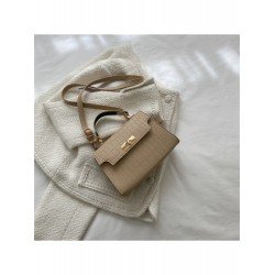 Ladies White Alligator Print Twist Lock Shoulder Bags Ladies White Alligator Print Twist Lock Shoulder Bags