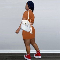  Women's Letter Printed Top And Short Skirt Sets