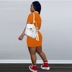  Women's Letter Printed Top And Short Skirt Sets