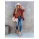  2024 Fall V-Neck Pure Color Women's Sweater
