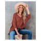  2024 Fall V-Neck Pure Color Women's Sweater
