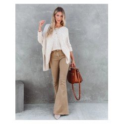  2024 Fall V-Neck Pure Color Women's Sweater