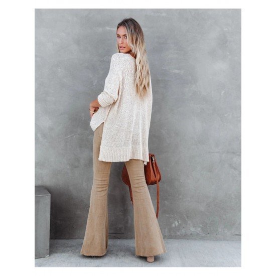  2024 Fall V-Neck Pure Color Women's Sweater
