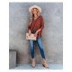  2024 Fall V-Neck Pure Color Women's Sweater