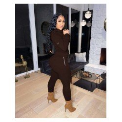 Casual Pure Color Women's Trouser Sets  Casual Pure Color Women's Trouser Sets