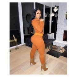 Casual Pure Color Women's Trouser Sets  Casual Pure Color Women's Trouser Sets