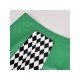  2024 High Waist Rhombus Lattice Green Skirt