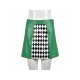  2024 High Waist Rhombus Lattice Green Skirt