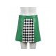  2024 High Waist Rhombus Lattice Green Skirt