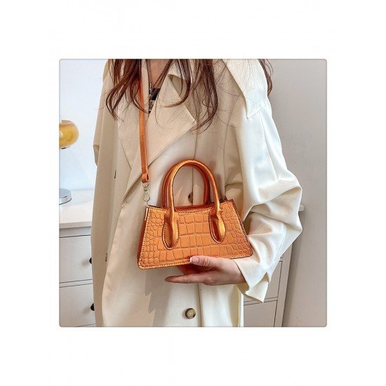  2024 New Pure Color PU Versatile Bag