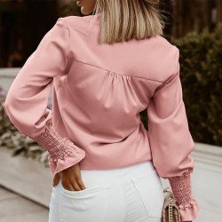 Ladies V Neck Puff Sleeve New Blouse Ladies V Neck Puff Sleeve New Blouse