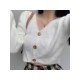  2024 Pure Color V-Neck Women's Long Sleeve Sweaters