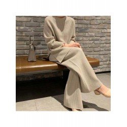  Pure Color Casual Women's Trouser Sets