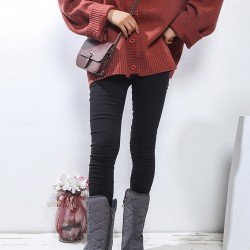  Pure Color Snow Boots For Women