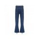 Vintage Star Printed Blue Flare Jeans For Ladies
