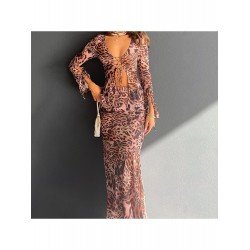 Tie Wrap Leopard Matching Maxi Skirt And Top Sets Tie Wrap Leopard Matching Maxi Skirt And Top Sets