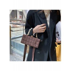 Versatile Pure Color Pearl Chain Women's Messenger Bag  Versatile Pure Color Pearl Chain Women's Messenger Bag