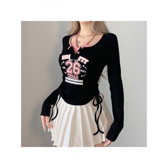  2024 New Letter Printing Long Sleeve Top