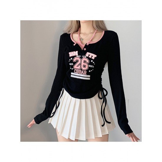  2024 New Letter Printing Long Sleeve Top