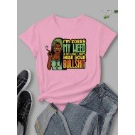 New Casual White Graphic T Shirts For Women