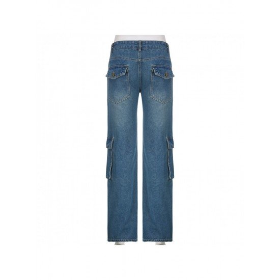  2024 Low Waist Pure Color Women's Denim Jeans